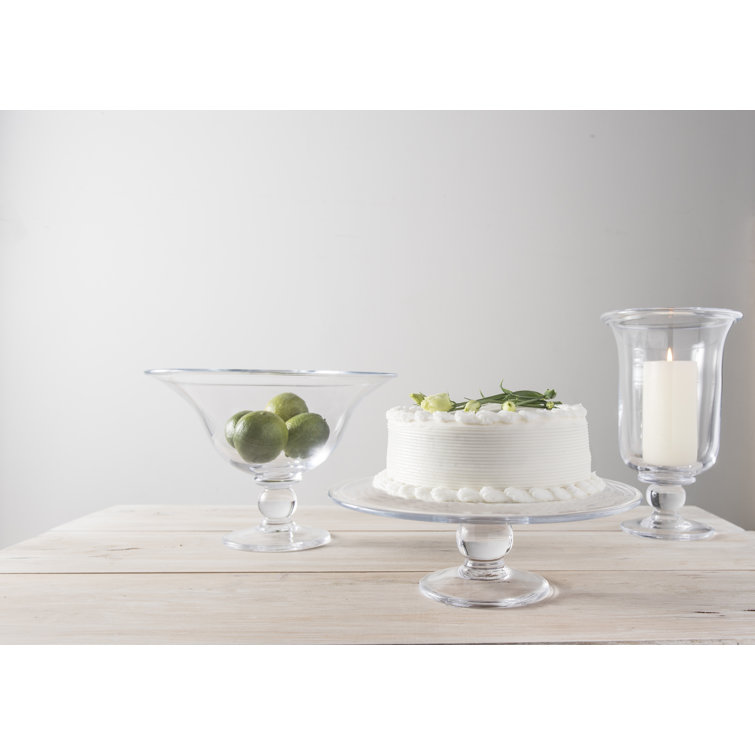 Clear Glass Pedestal Cake Stand with Dome