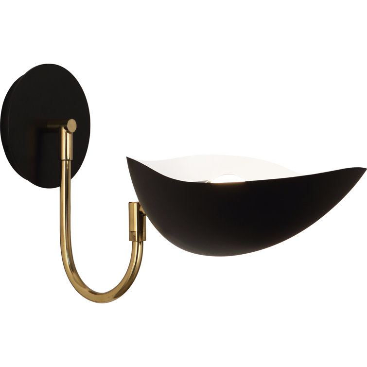 Racer Matte Black Dimmable Swing Arm Sconce with Plug-In Option