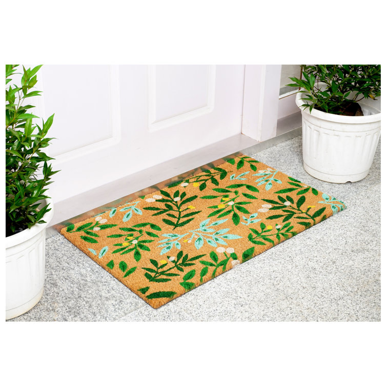 Botanical Bliss 29" Coir & Vinyl Outdoor Doormat