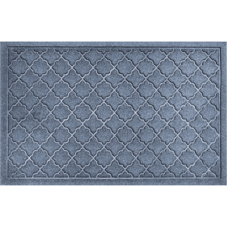 Bluestone Polypropylene Outdoor Rectangle Doormat with Rubber Backing