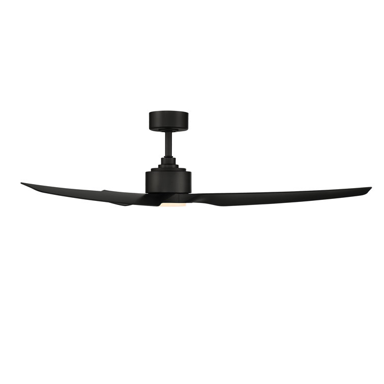 60" Matte Black Smart Ceiling Fan with Remote and 3 Blades