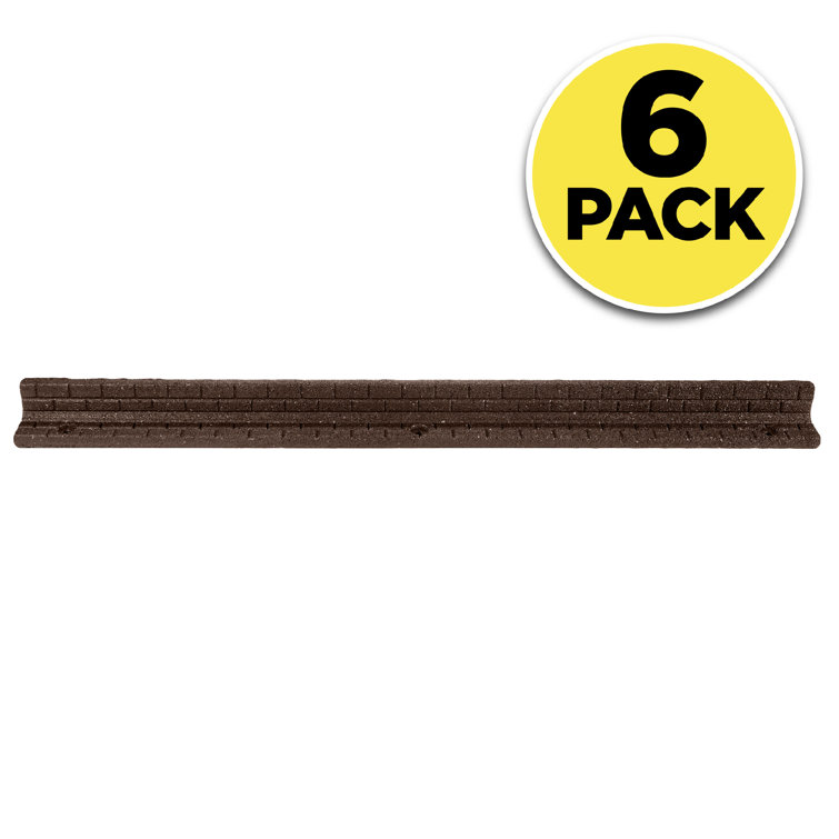 4 ft. Brickface Rubber Landscape Lawn Edging (Set of 6)