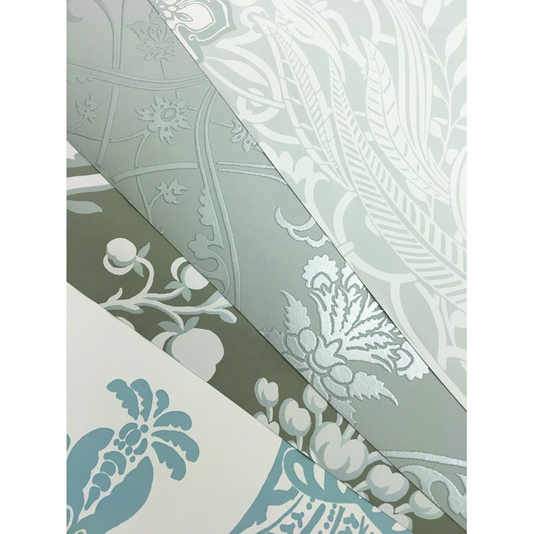 Beige Damask Pre-pasted Removable Washable Wallpaper