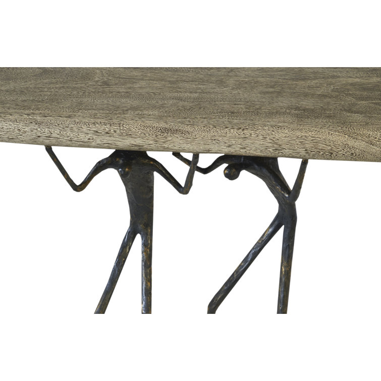 Atlas 60" Black and Gray Stone Console Table