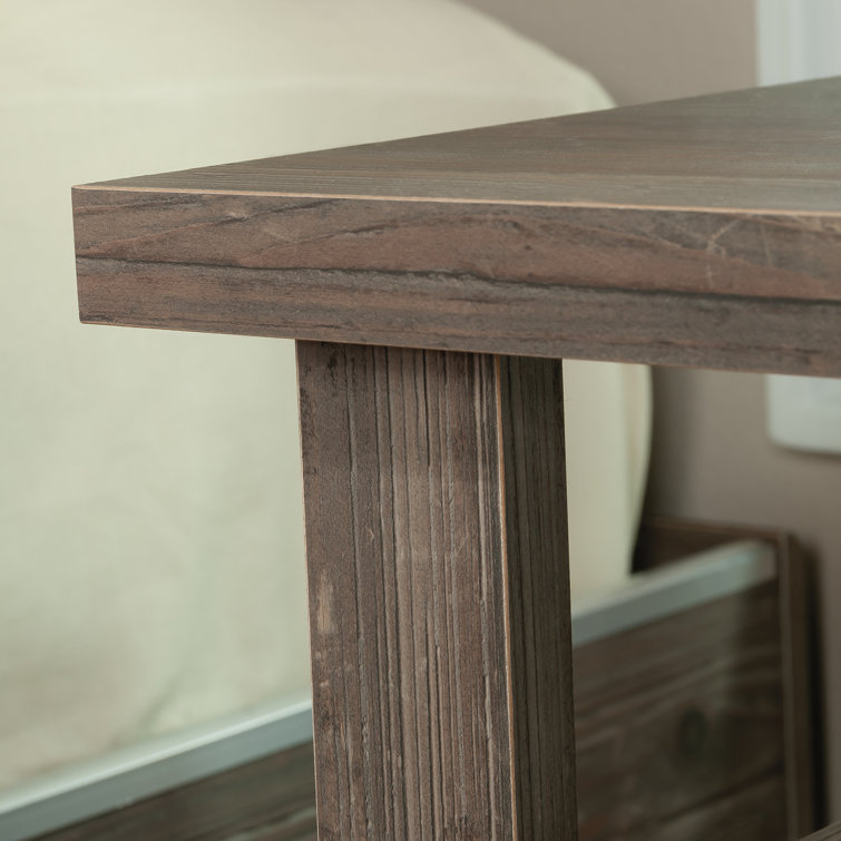 Summit Station Glacier Oak Nightstand with Open Shelves