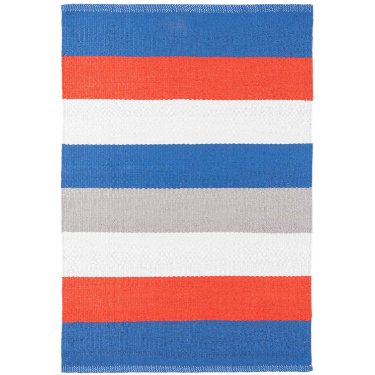 Handwoven Reversible Stripe Indoor/Outdoor Rug 2' x 3'