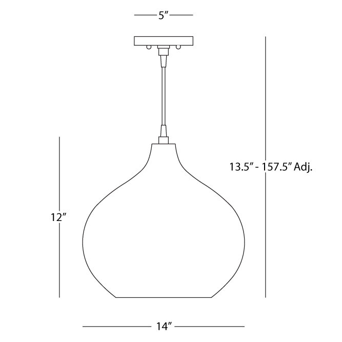 Dal Polished Nickel 12.5" Hammered Pendant Light