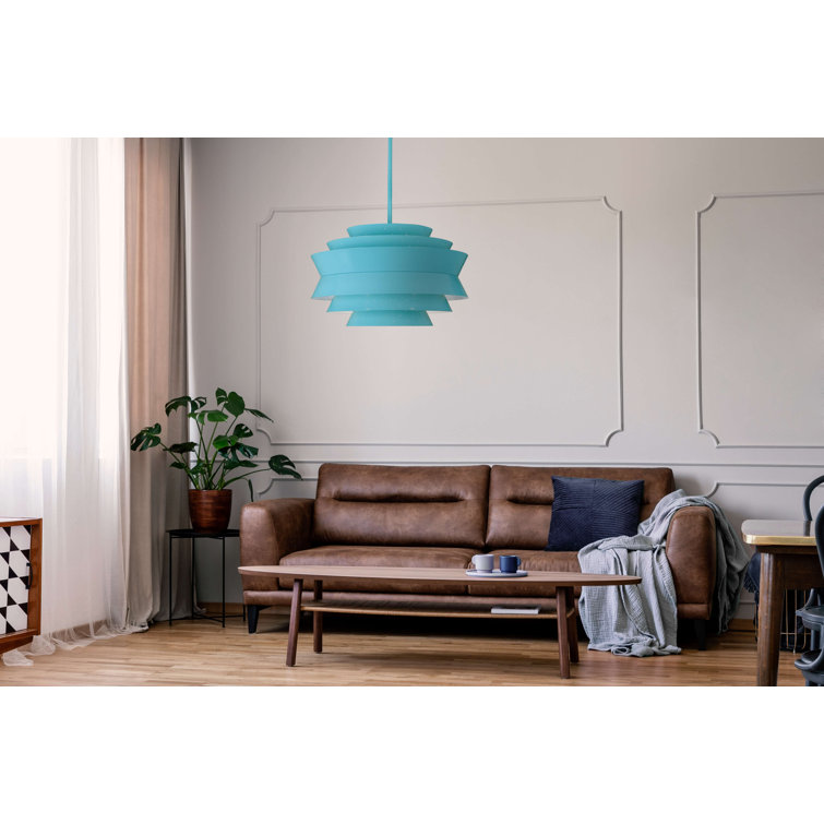 Tangerine Geometric Glass Pendant Light