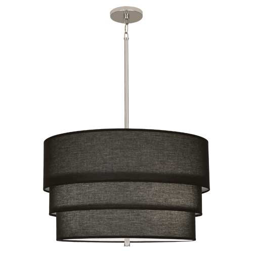 Decker Polished Nickel 15" Drum Chandelier with Nested Shades