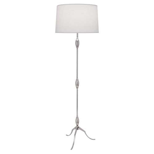 Grace Polished Nickel 64'' Transitional Floor Lamp with Fabric Shade