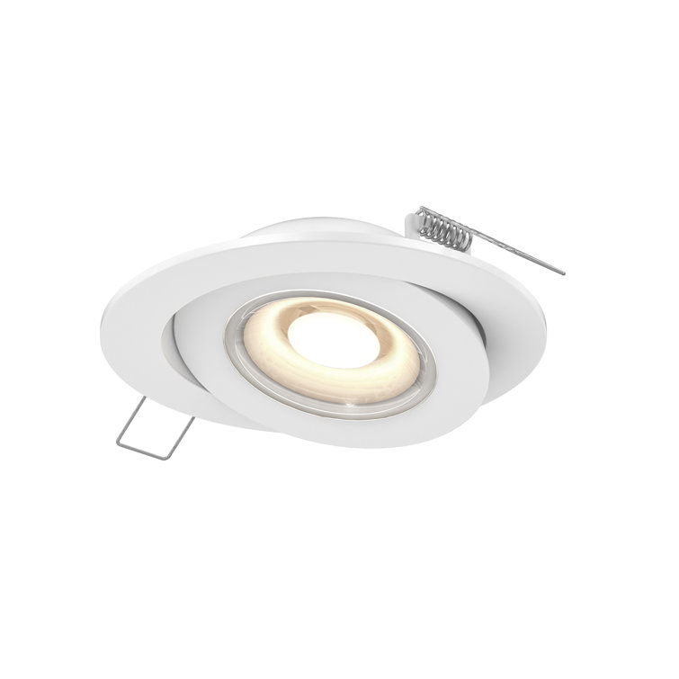 4'' White LED Recessed Lighting Kit with Adjustable Gimbal
