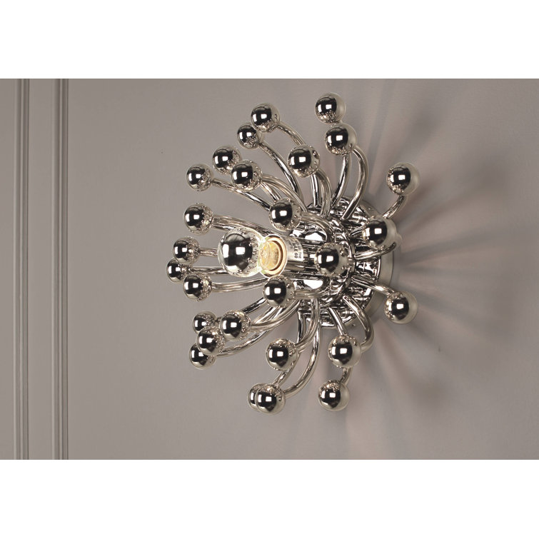 Polished Nickel Anemone 13" Flush Mount/Wall Sconce
