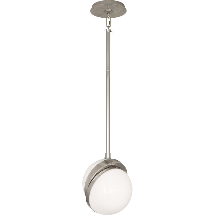 Brut Contemporary Mini Globe Pendant in Polished Nickel