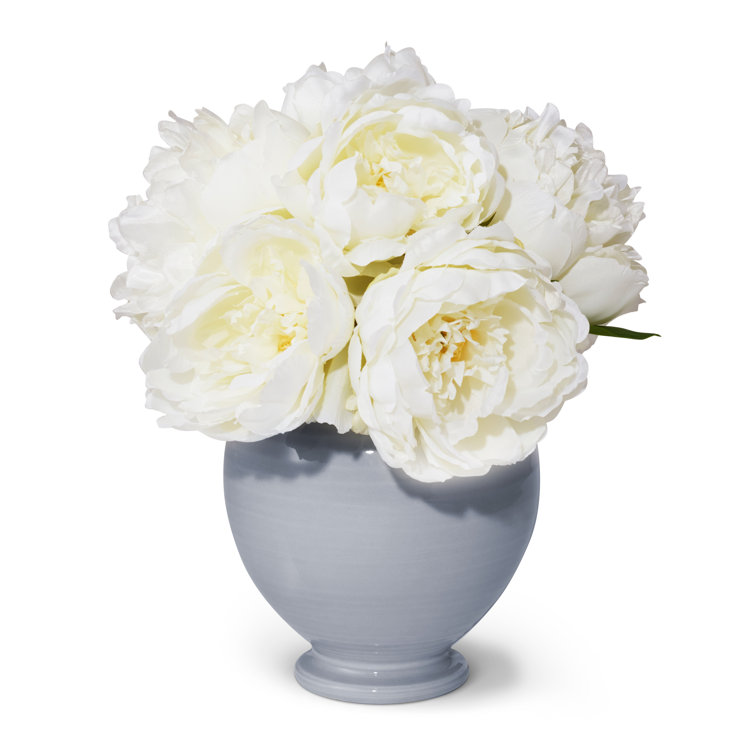 Blue Haze Ceramic Table Vase with Gold Detailing
