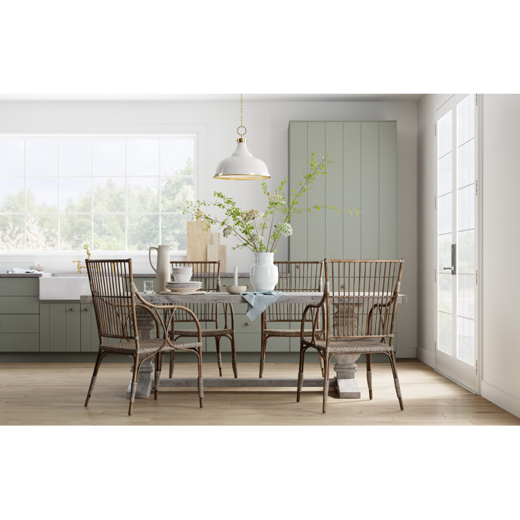 Aged Brass Elegance 3-Light Indoor/Outdoor Pendant with Off-White Shade