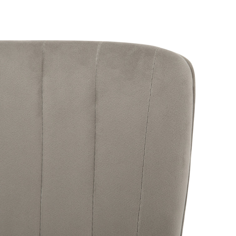 Tania Contemporary Black Velvet 28.5" Swivel Task Chair