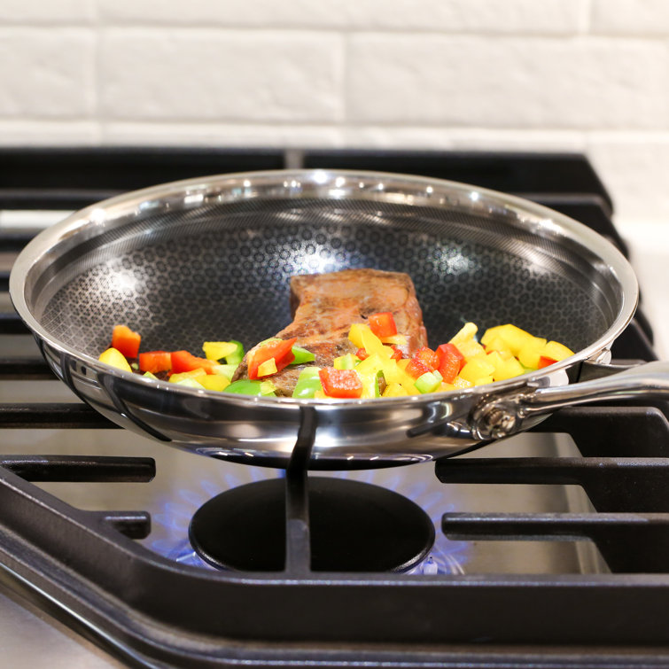7 Piece Stainless Steel Nonstick Cookware Set with Glass Lids