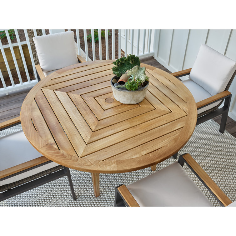Chesapeake 54" Natural Teak Round Outdoor Dining Table