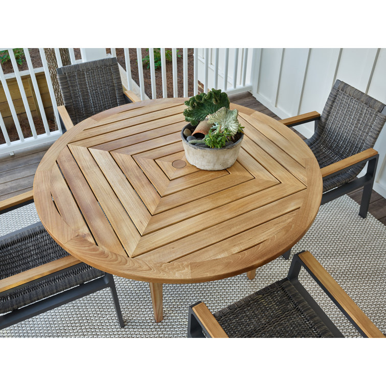 Chesapeake 54" Natural Teak Round Outdoor Dining Table