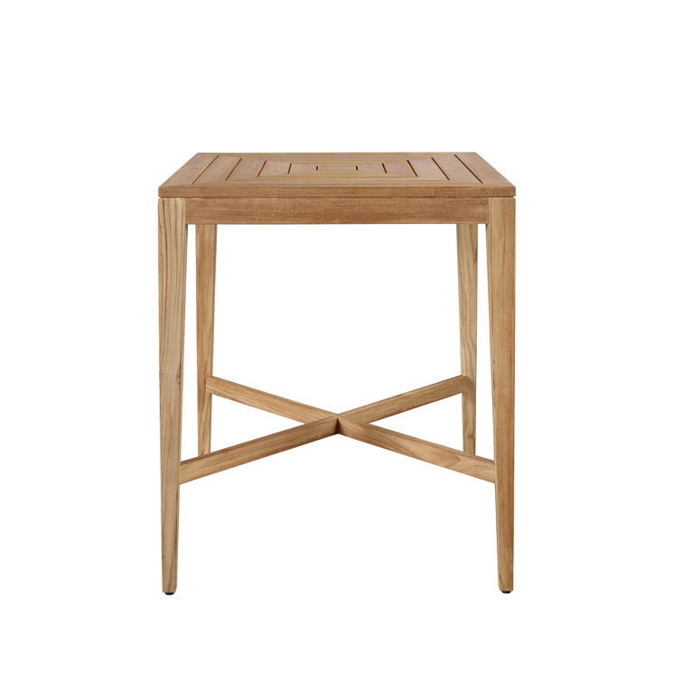 Chesapeake Natural Teak Square Outdoor Bar Table