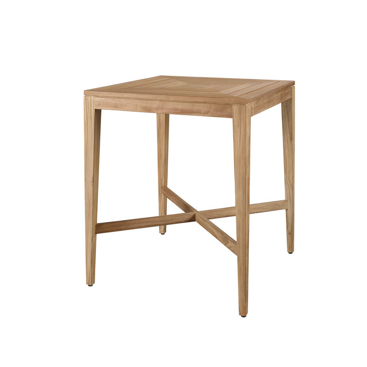 Chesapeake Natural Teak Square Outdoor Bar Table