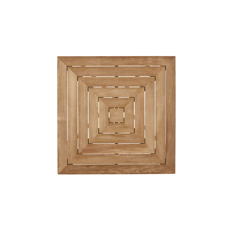Chesapeake Natural Teak Square Outdoor Bar Table