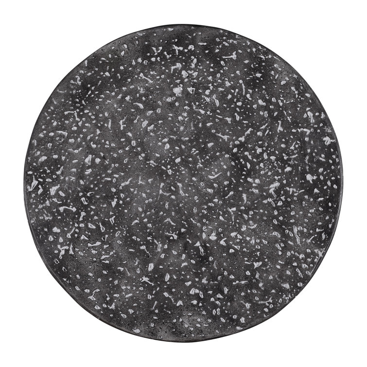 Stinson Speckled Gray Round Outdoor Side Table