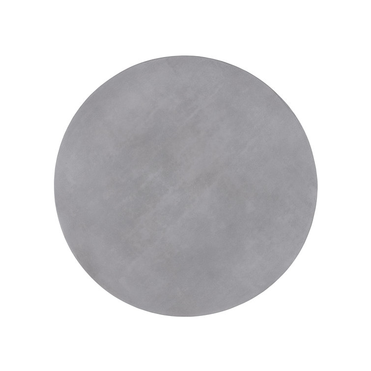 Gray Aluminum Round Outdoor Pub Table with X-base