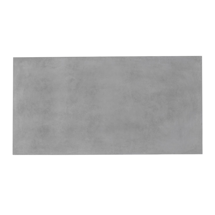 Gray Concrete and Metal Coastal Rectangular Coffee Table