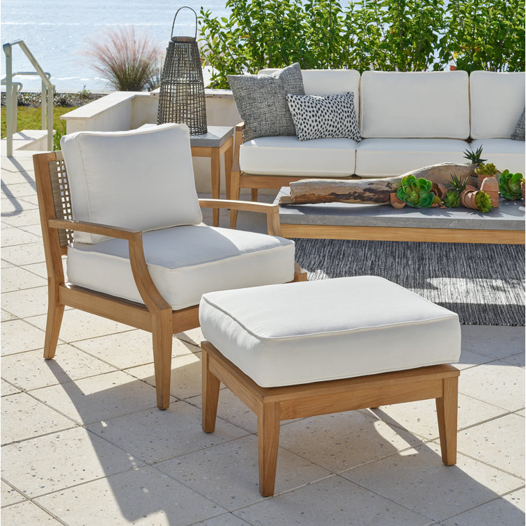 Chesapeake Coastal Teak Lounge Chair with Cushions