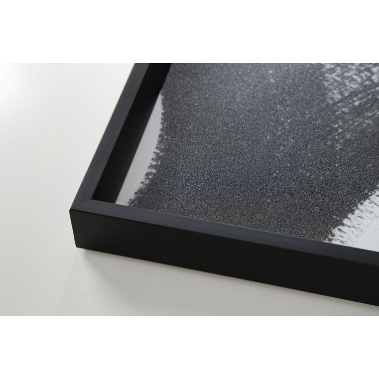 Haden Black and White Handmade Wood Decorative Tray