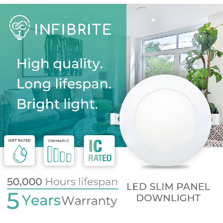 4'' White Aluminum LED Canless Recessed Lighting Kit, 24-Pack