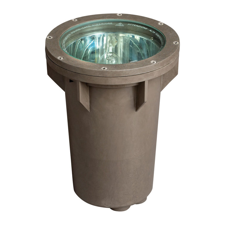 Elegant Bronze Finish 1-Light Outdoor Well Lamp
