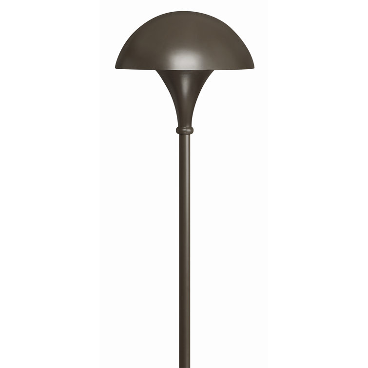 26" Bronze Aluminum Mushroom Pathway Light with Clear Acrylic Lens