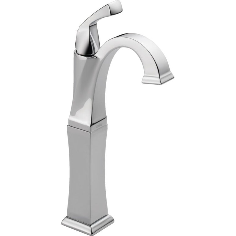 Chrome Single Hole Vessel Bathroom Faucet with Brass Construction