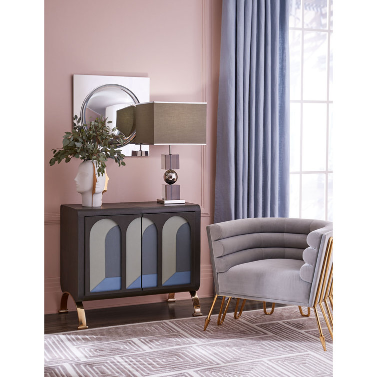 Globo Square Nickel Finish Convex Accent Mirror