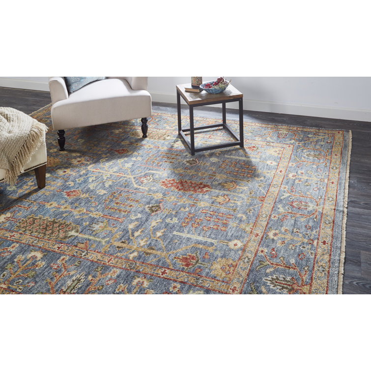 Gray Hand-Knotted Wool Rectangular Area Rug 11'-6" x 15'
