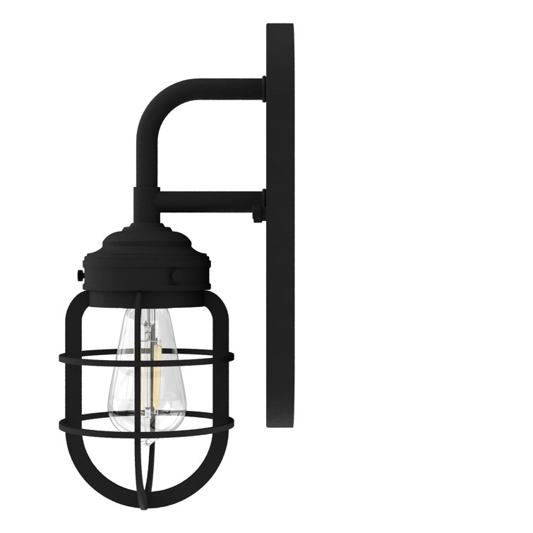 Starklake Dimmable Black Iron Outdoor Wall Sconce