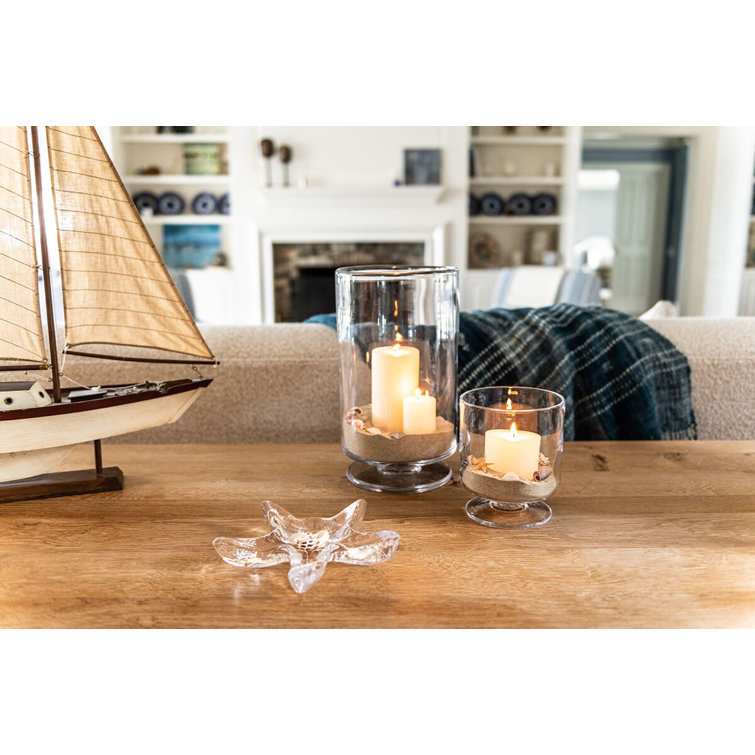Medium Clear Glass Hurricane Candle Holder
