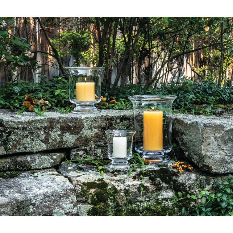 Medium Clear Glass Hurricane Candle Holder
