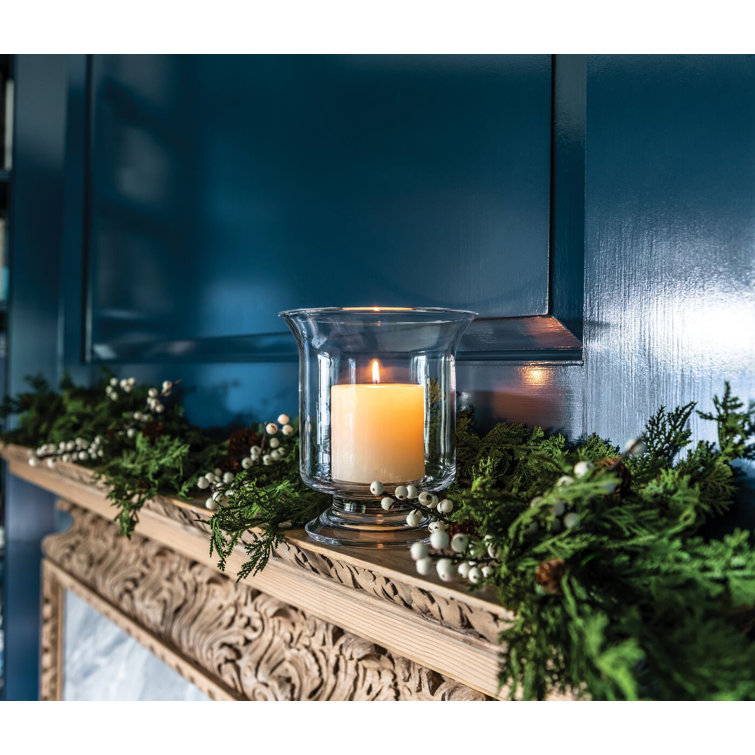 Medium Clear Glass Hurricane Candle Holder