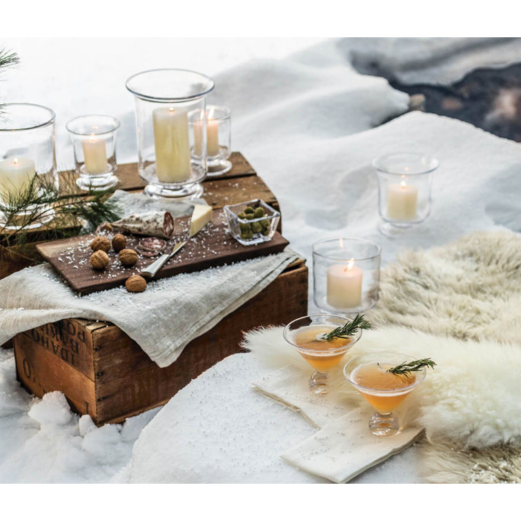 Small Clear Glass Hurricane Candle Holder