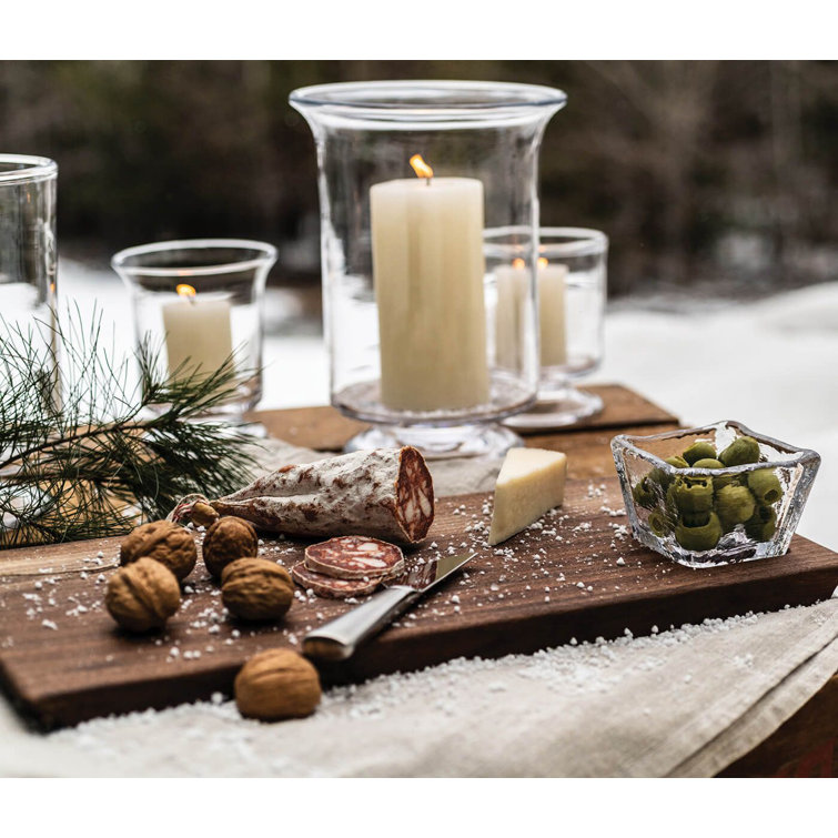 Medium Clear Glass Hurricane Candle Holder