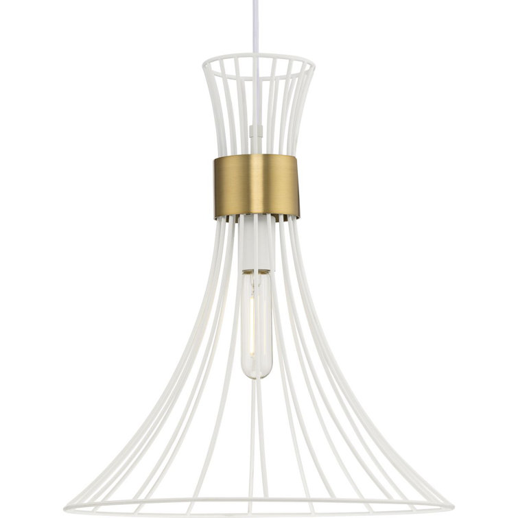 Lorin Satin White 18" Modern Glass Pendant Light