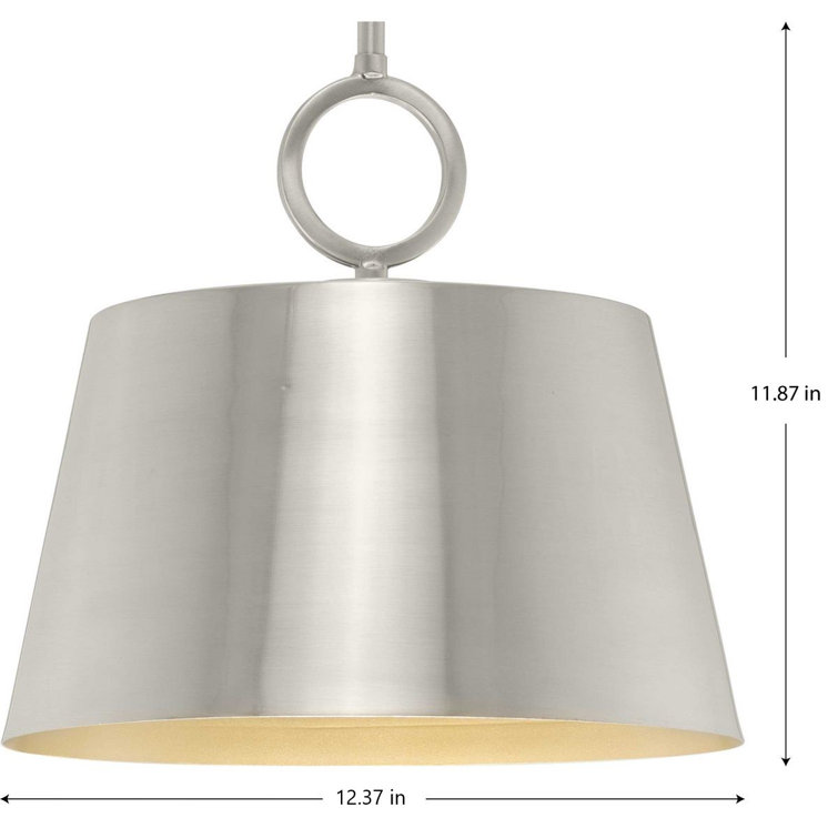 Parkhurst Brushed Nickel Glass Dome Pendant Light