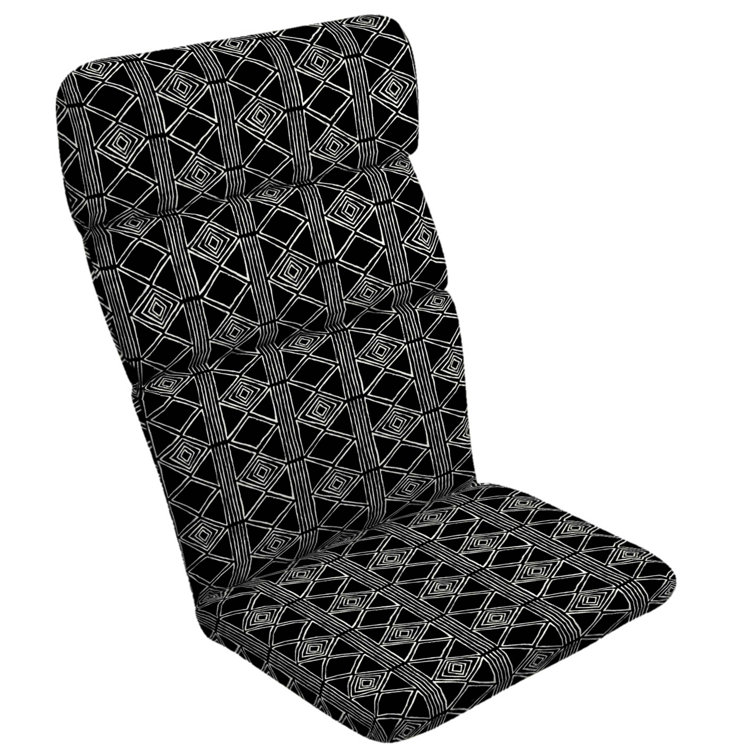 Black Global Stripe Outdoor Adirondack Chair Cushion