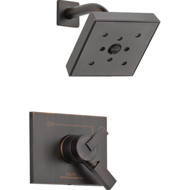 Venetian Bronze Square Wall Mounted Shower Faucet Trim Kit