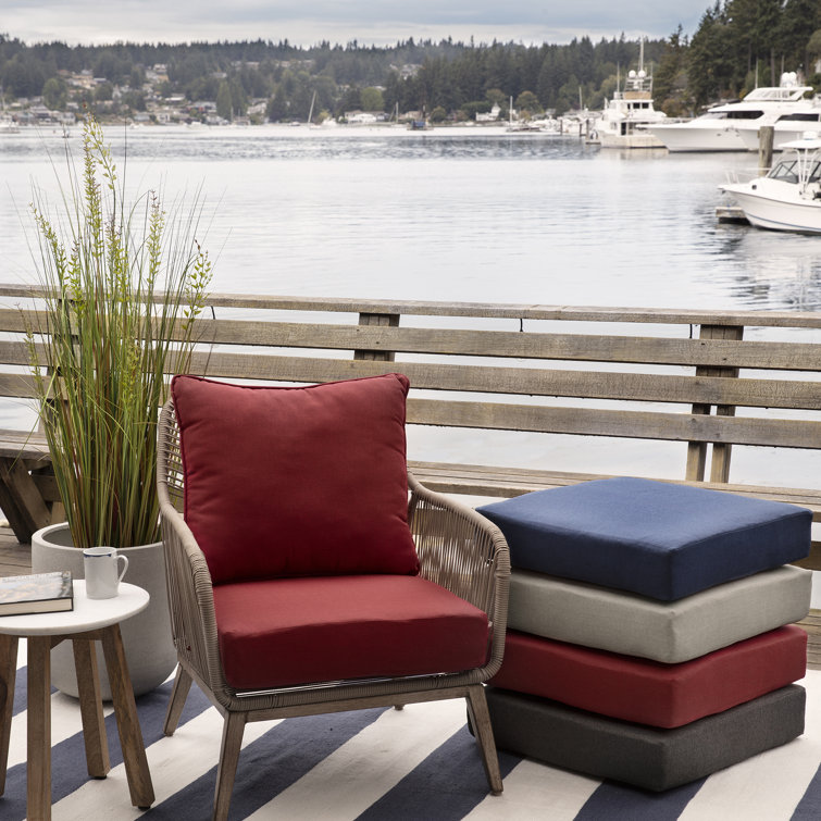 Nautical Red Recycled Fabric Adirondack Chair Cushion Set
