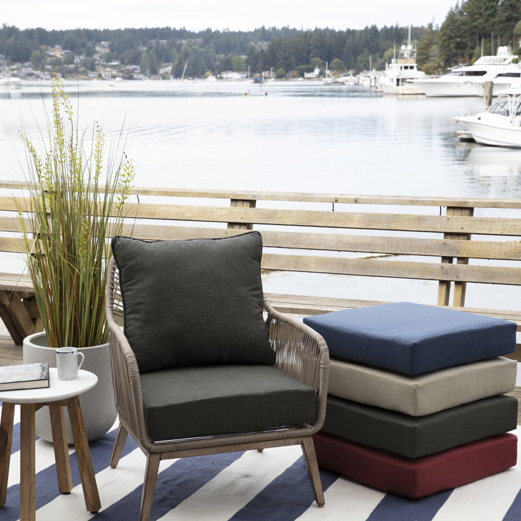 Ink Charcoal Black Recycled Fabric Outdoor Cushion Set