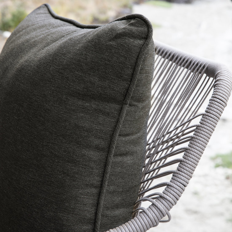 Ink Charcoal Black Recycled Fabric Outdoor Cushion Set